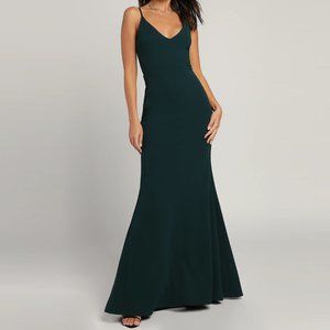 Lulu’s | Infinite Glory Forest Green Maxi Dress